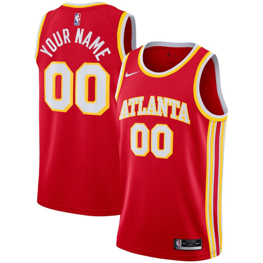 Men Atlanta Hawks Nike Red Swingman Custom NBA Jersey